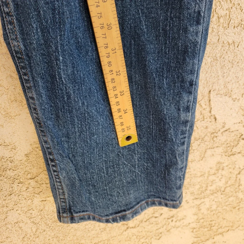 Wrangler Mens Classic Straight Jeans Blue 5 Pocket Medium Wash Denim 35x32